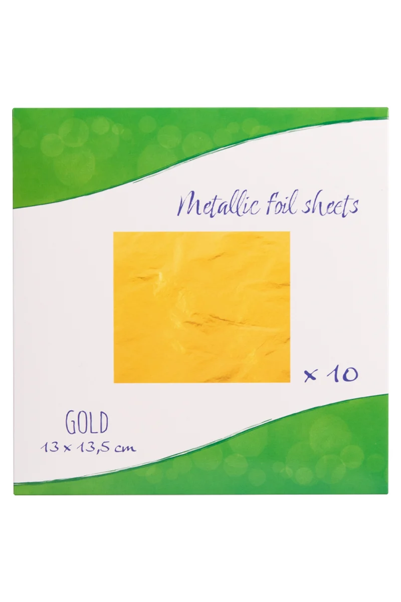Folie vellen goud metallic 13 x 13,5 cm per 10 - PartyXplosion