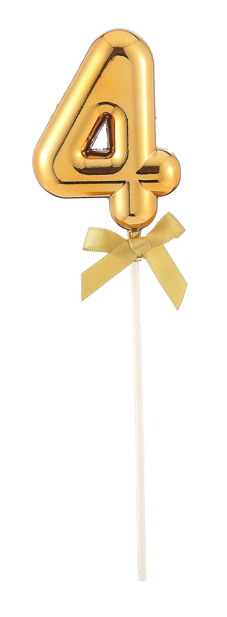 Taart Topper Cijfer 4 Goud
