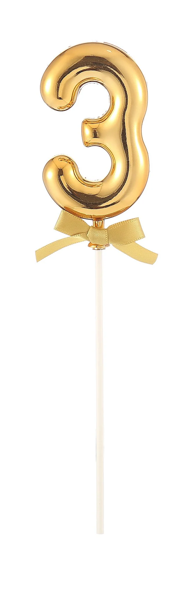 Taart Topper Cijfer 3 Goud