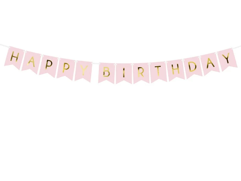 Letterslinger Happy Birthday Lichtroze