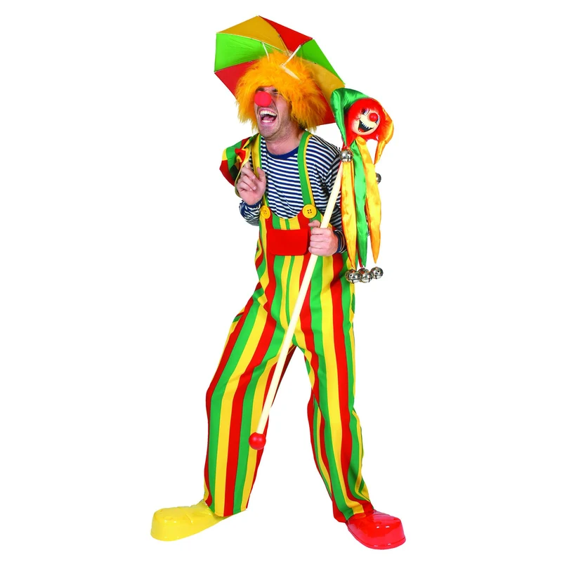Tuinbroek Circus Clown gekleurde strepen