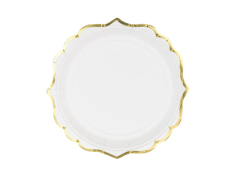 Witte Bordjes met Gouden rand