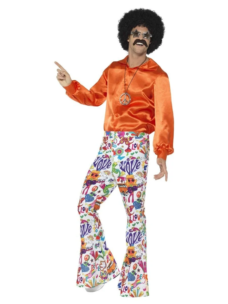 60's Hippie Broek Groovy Love Heren