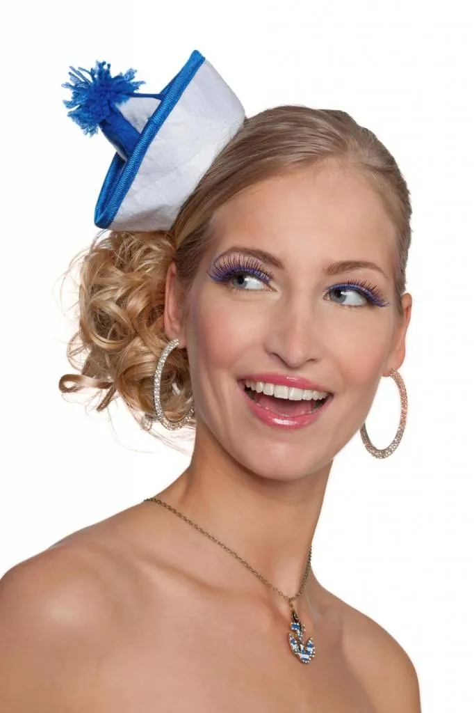 Mini matrozenhoedje blauw