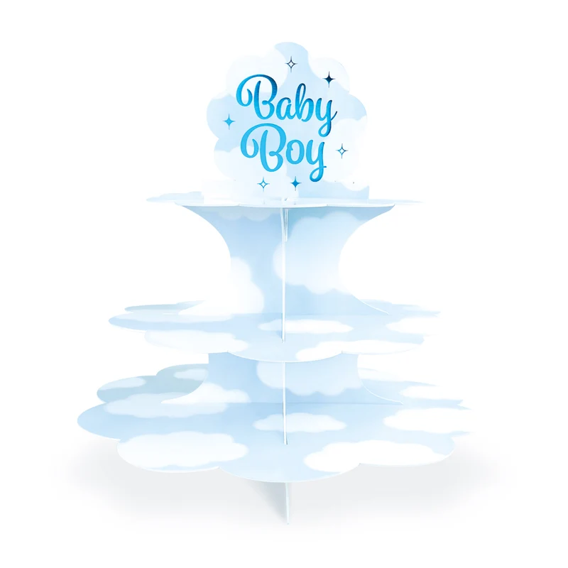 Cupcake Etagère Baby Boy 32cm