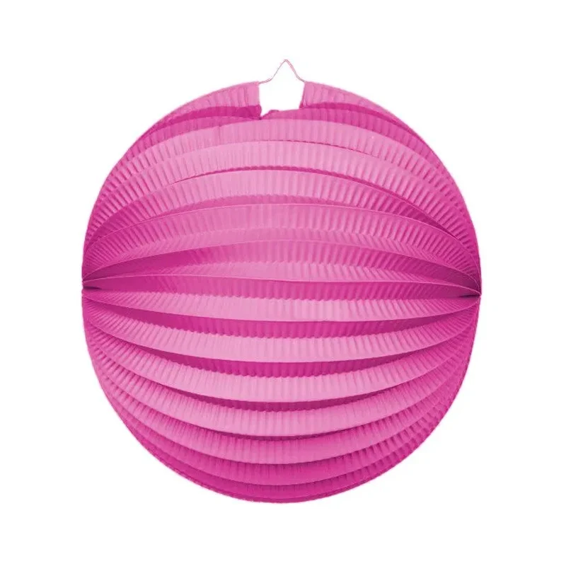 Lampion - 25 cm - rond - roze
