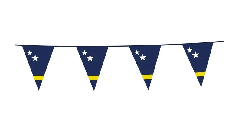 Vlaggenlijn / slinger - 10 meter - Curaçao vlaggetjes