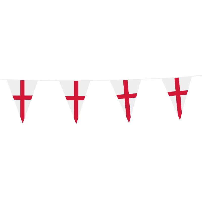 Vlaggenlijn / slinger - 10 meter - Engeland vlaggetjes