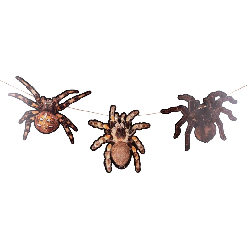 Slinger spin Halloween 400 cm met 8 papieren spinnen