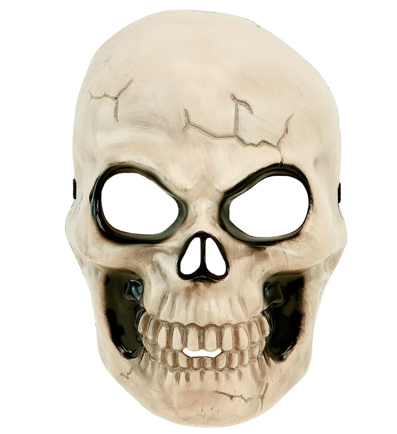 Schedel masker kunststof botkleurig voor heren