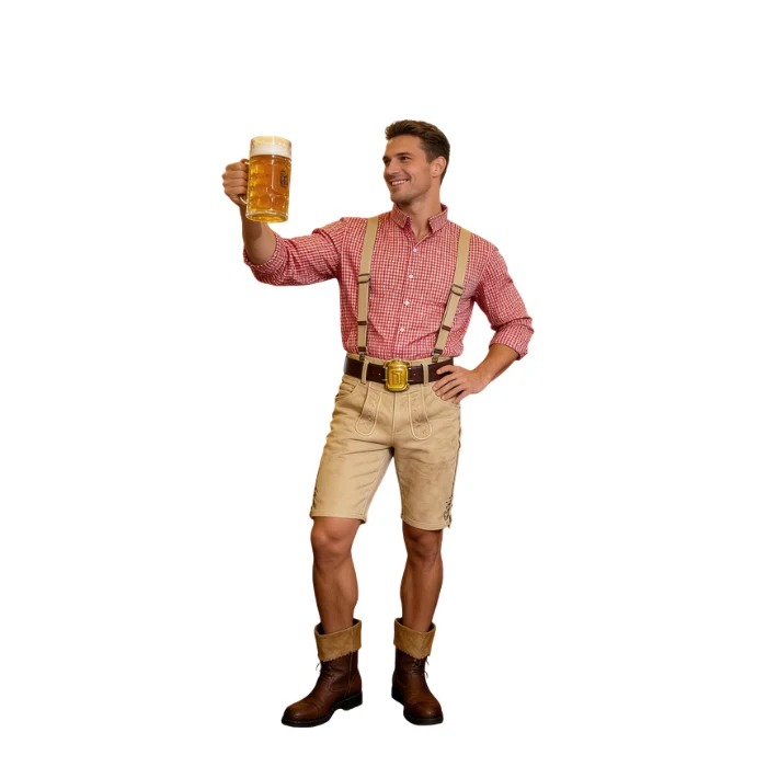 Oktoberfest blouse man rood - maat L/XL