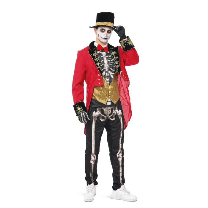Halloween kostuum circus skelet Maat M