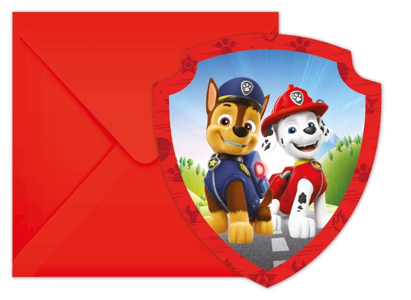 Uitnodigingen Paw Patrol Rescue Heroes (6st)