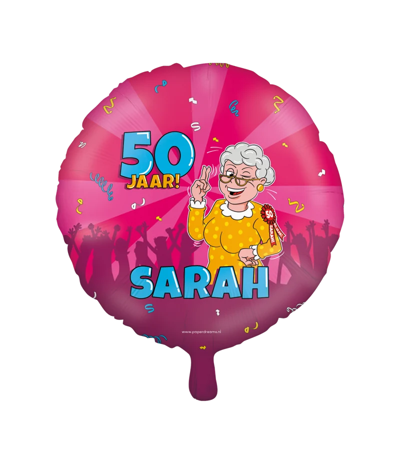 Sarah cartoon - Folieballon - 45 cm