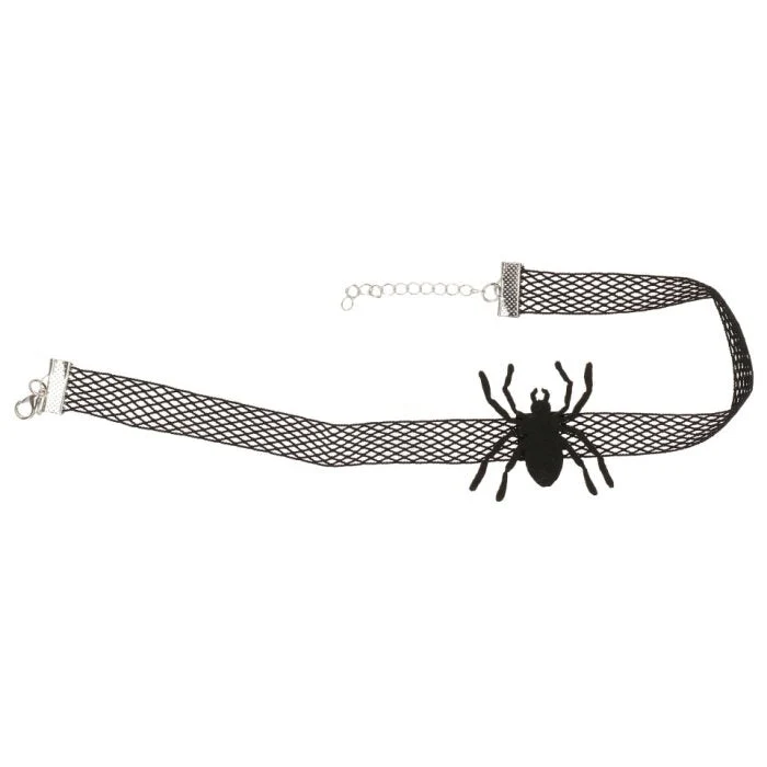 Choker Halloween spin zwart