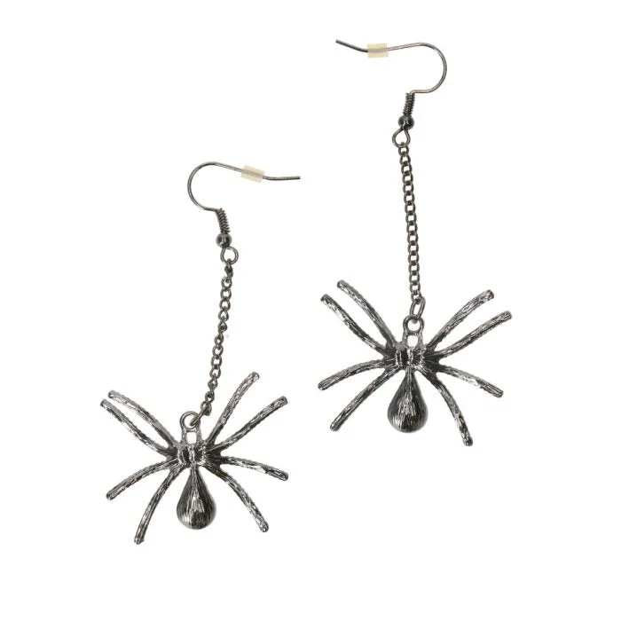 Oorbellen Halloween spin zwart