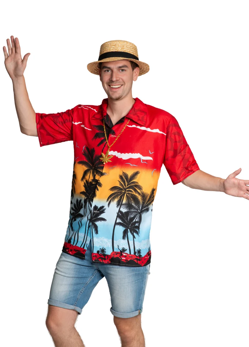 Hawaii Blouse Paradise Rood Heren