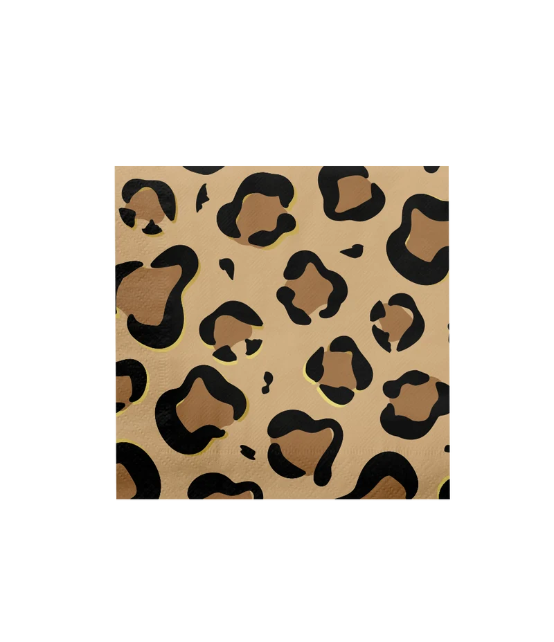 Servetten Luipaard Print 33x33cm (16st)