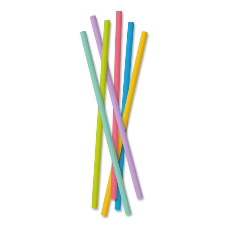 Gekleurde Papieren Rietjes Stippen – 19,7 cm – 18 stuks