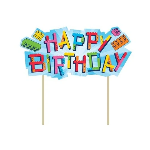 Taartprikker ‘Happy Birthday’ Block Bash – 18 x 20 cm