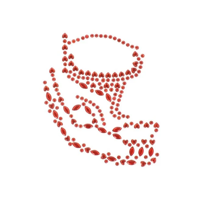 Gezichtsjuwelen Halloween rood