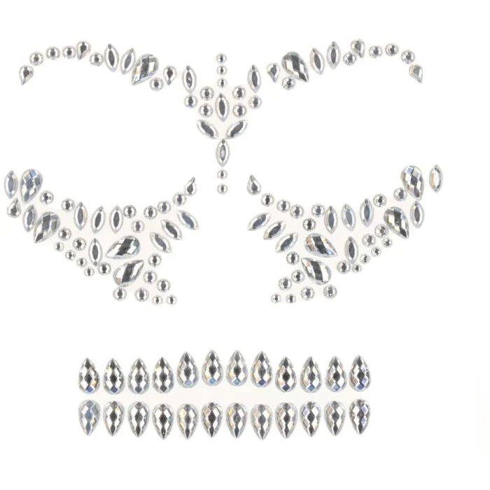 Gezichtsjuwelen Halloween zilver