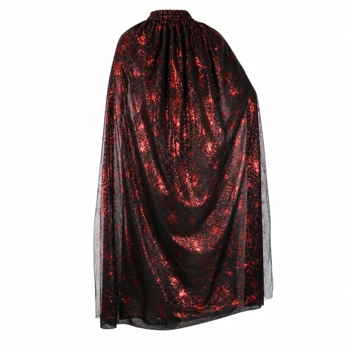 Cape Halloween spinnenweb metallic rood