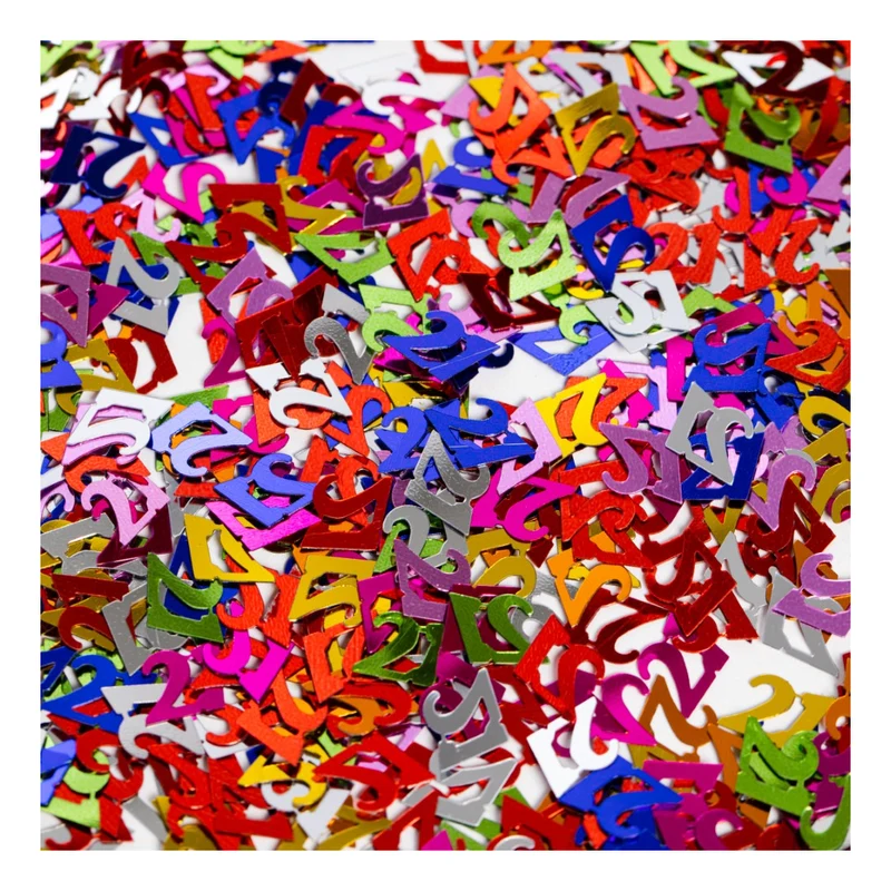 Tafelconfetti Multicolour nummer 21 – 14 gram