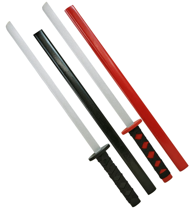 Ninja zwaarden set van 2 katana met schede zwart en rood