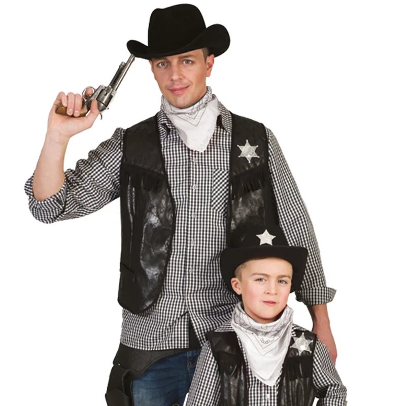 Cowboy zakdoek wit met paisley print 50 x 50 cm
