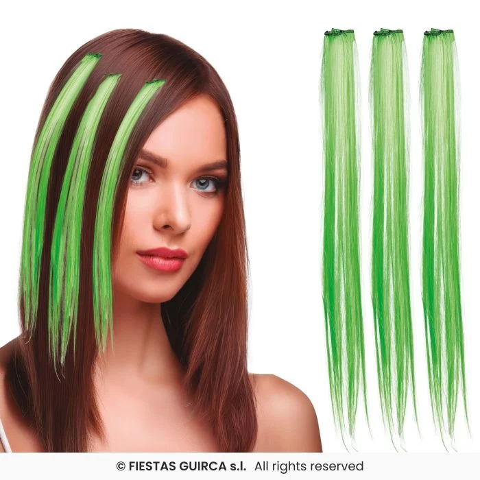 Groene Hair Extensions 50cm (3st)