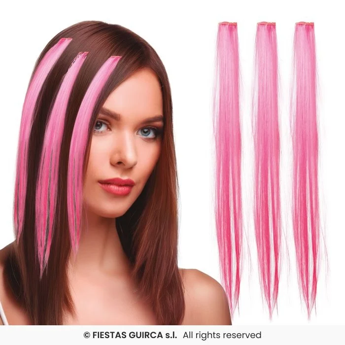Roze Hair Extensions 50cm (3st)
