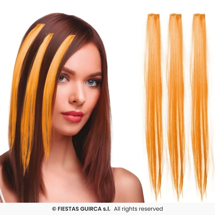 Oranje Hair Extensions 50cm (3st)