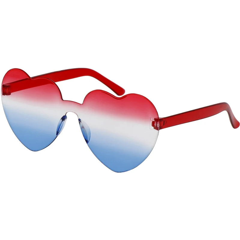 Bril Hart Rood/ Wit/Blauw