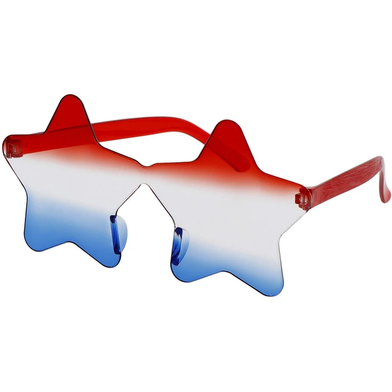 Feestbril Ster Rood Wit Blauw