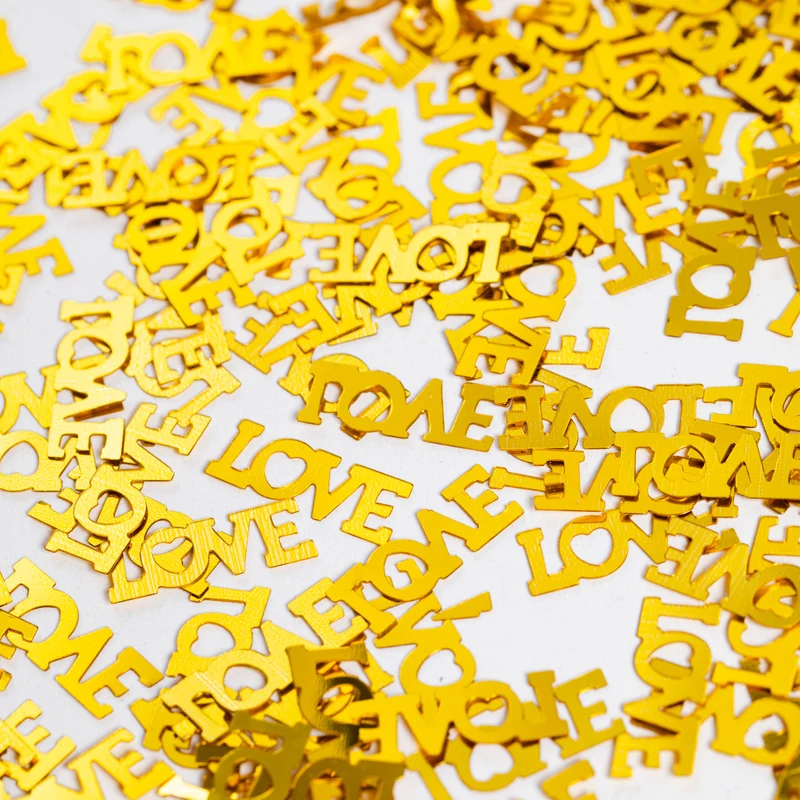 Tafelconfetti - 14 gram - Love - goud