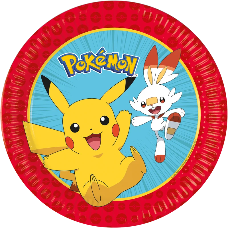 Pokémon Papieren Borden – 23 cm – 8 stuks