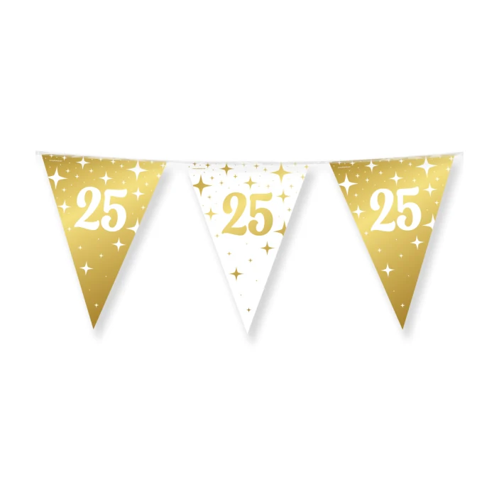 25 Jaar Slinger Wit Goud 10 meter - 20x30 cm