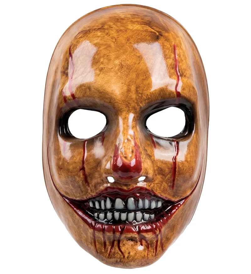 Psycho clown masker pvc met bloedgrijns dames en heren