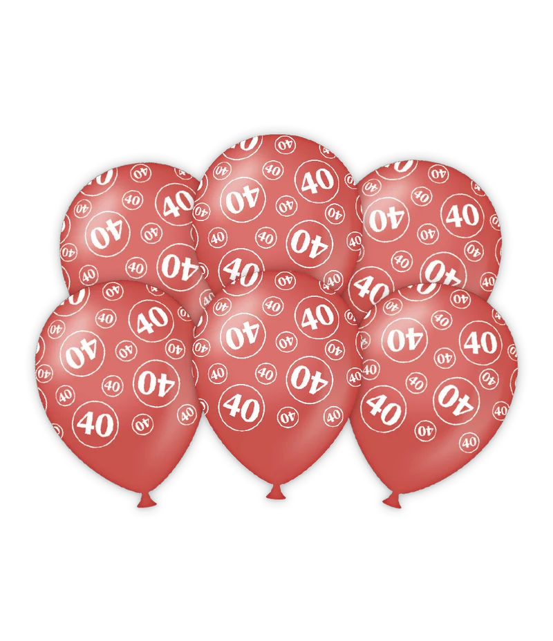 40 jaar getrouwd Ballonnen - 6 stuks - 30 cm