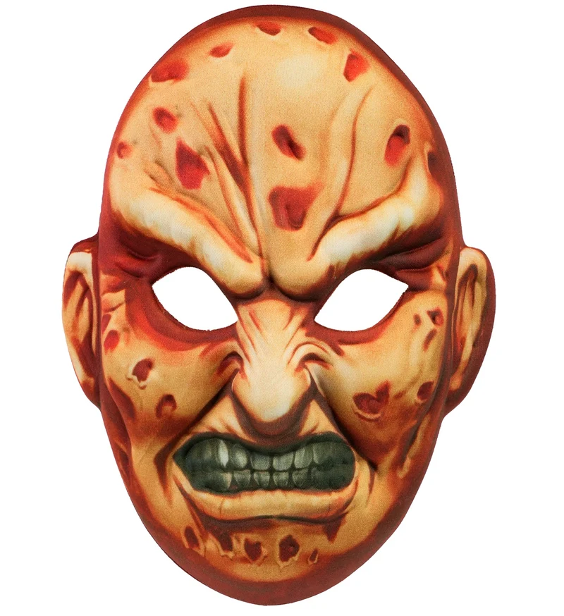 Masker Freddy van stof voor heren met verbrand gezicht