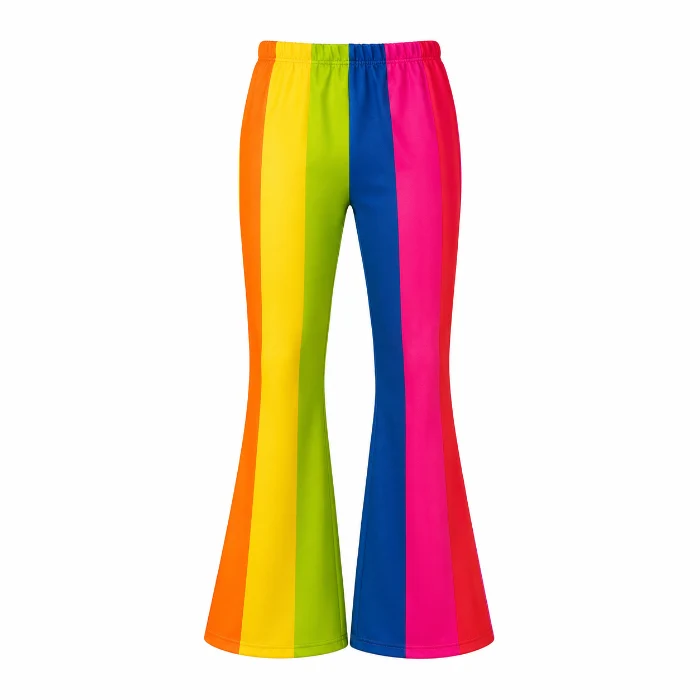 Broek flared regenboog dames - S/M