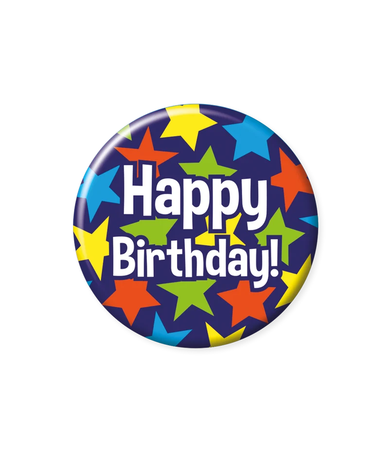 Happy birthday Button - 5,5 cm