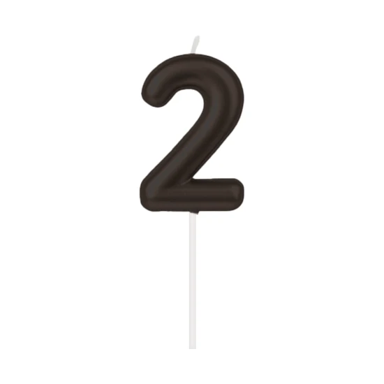 2 Jaar Kaars – Zwart – 10,5 cm
