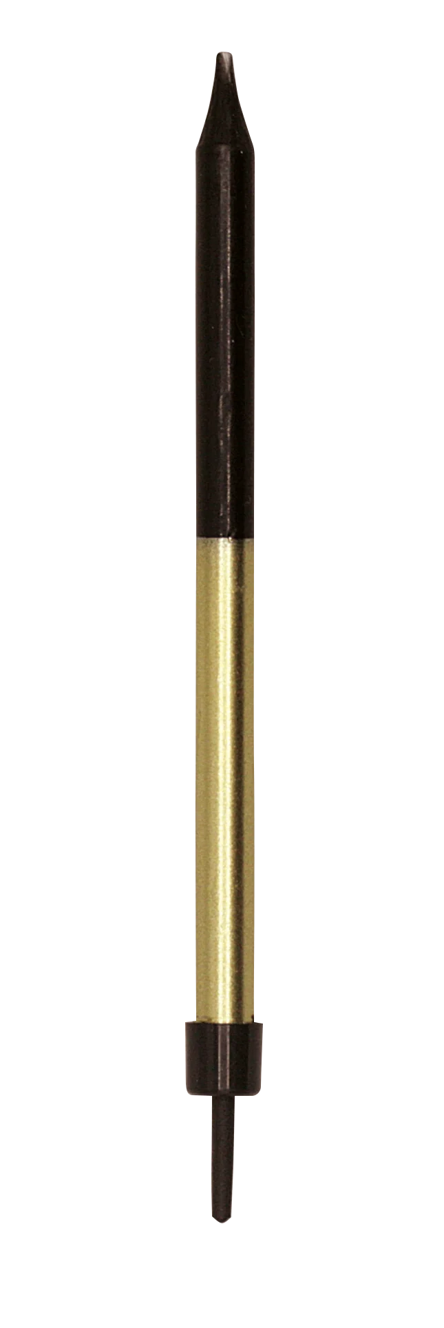 Taartkaarsjes Zwart/Goud 12st