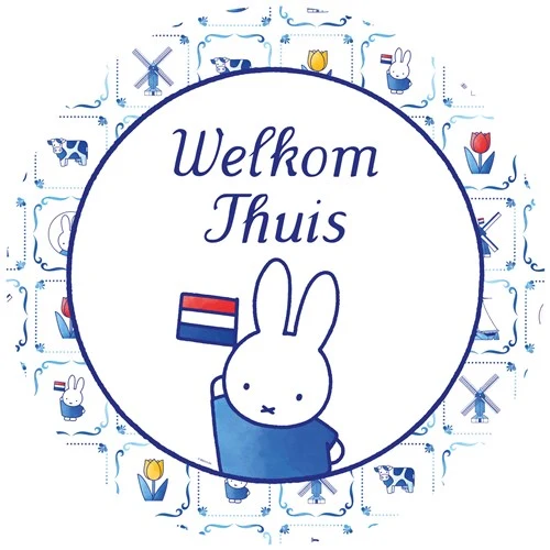 Deurbord Nijntje 'Welkom Thuis' Delfts Blauw 50cm