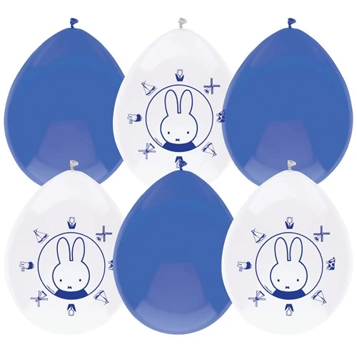 Ballonnen Nijntje Delfts Blauw 30cm (6st)