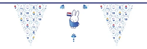 Vlaggenlijn Nijntje Delfts Blauw 10m