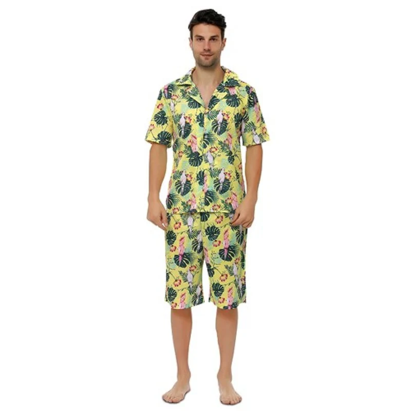 Hawaii Kostuum Geel Heren Kahula