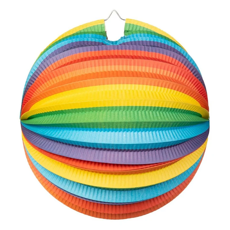 Regenboog Lantaarn - papier - 25 cm